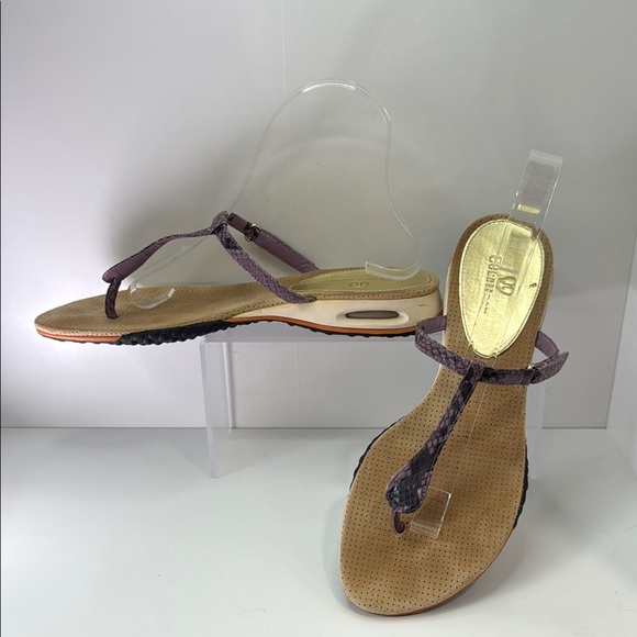 Cole Haan x Nike Air Purple Snakeskin T-Strap Sandals – Size 10B - Picture 2 of 10
